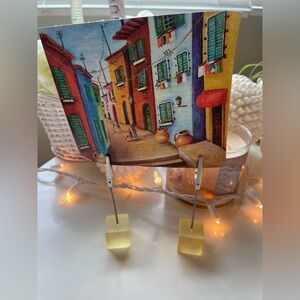 Set of 2 Clear Cube Photo Clips